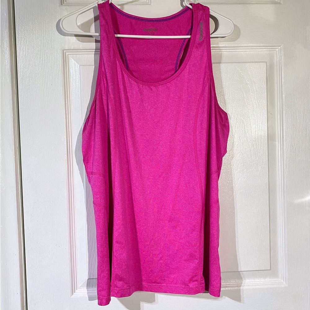 Reebok women’s Racerback Pink Tank Top Size XL NWOT